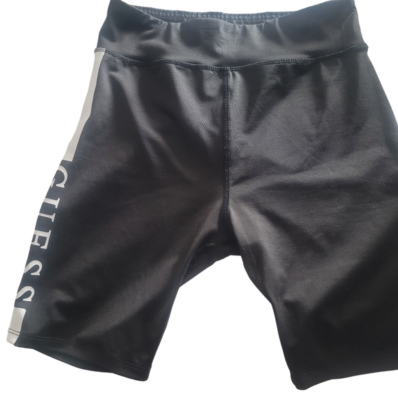 Guess Black Logo Spandex Shorts XS - Picture 2 of 4